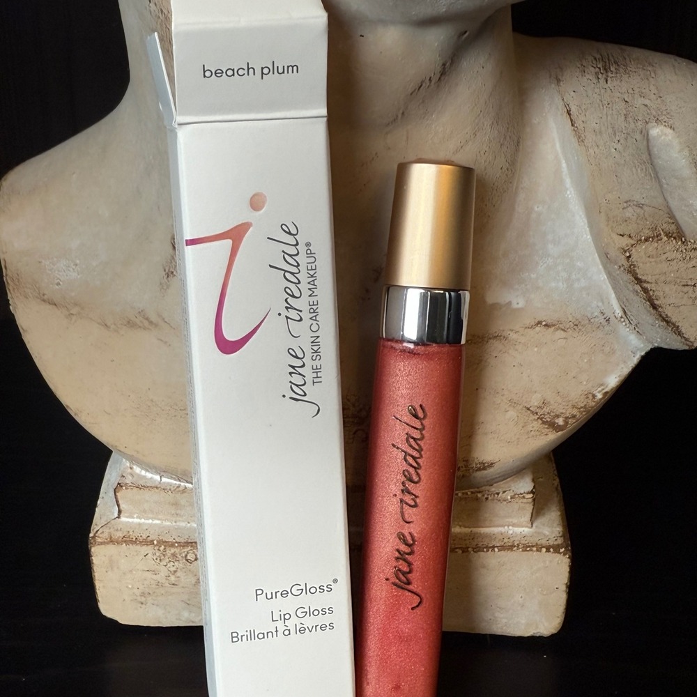 Jane Iredale PureGloss Lip Gloss Beach‎ Plum Shimmer Pink Brown New in Box